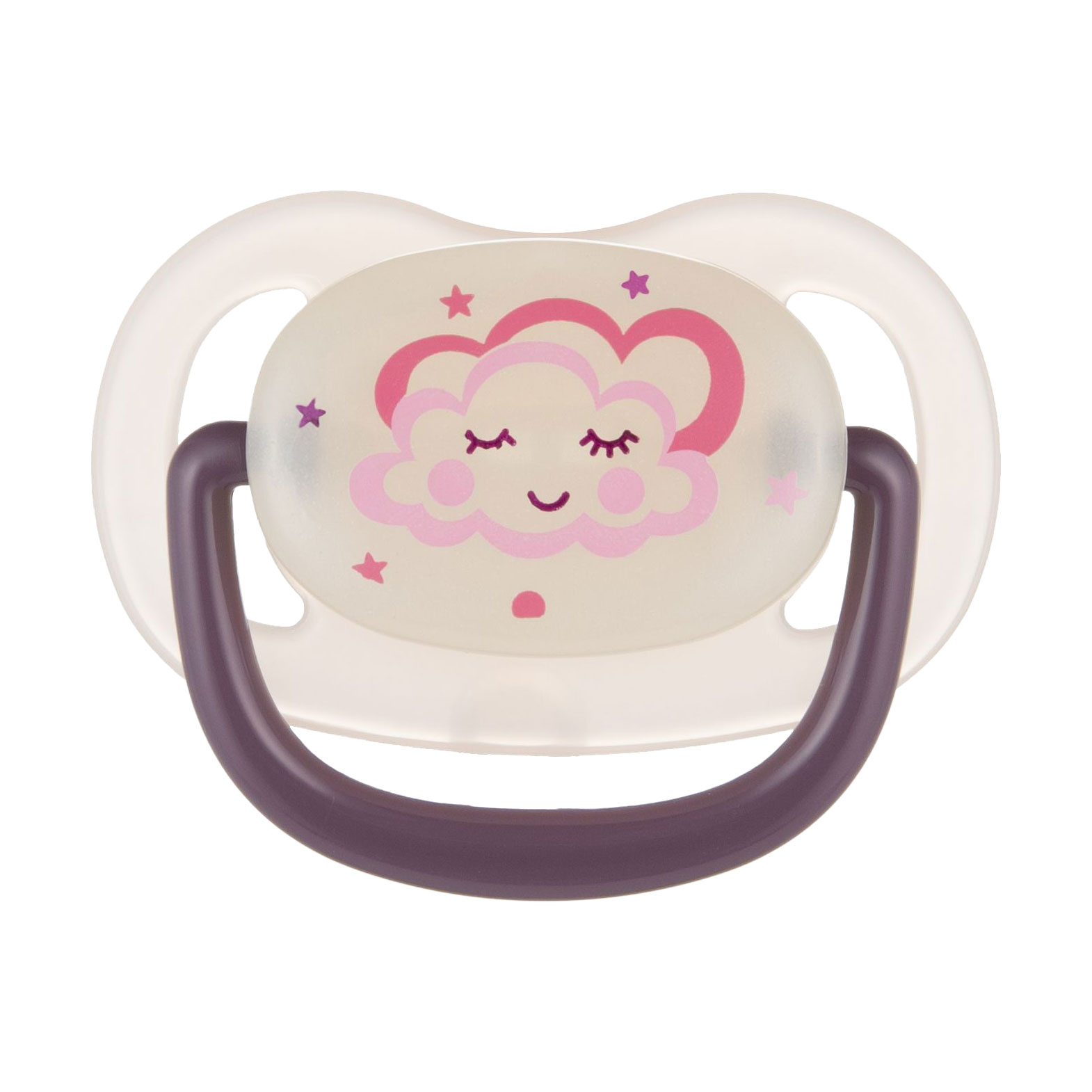 Пустушка анатомічна силіконова Canpol Babies Night Dreams рожева, від 1.5 року, 1 шт (22/502_pin_new)